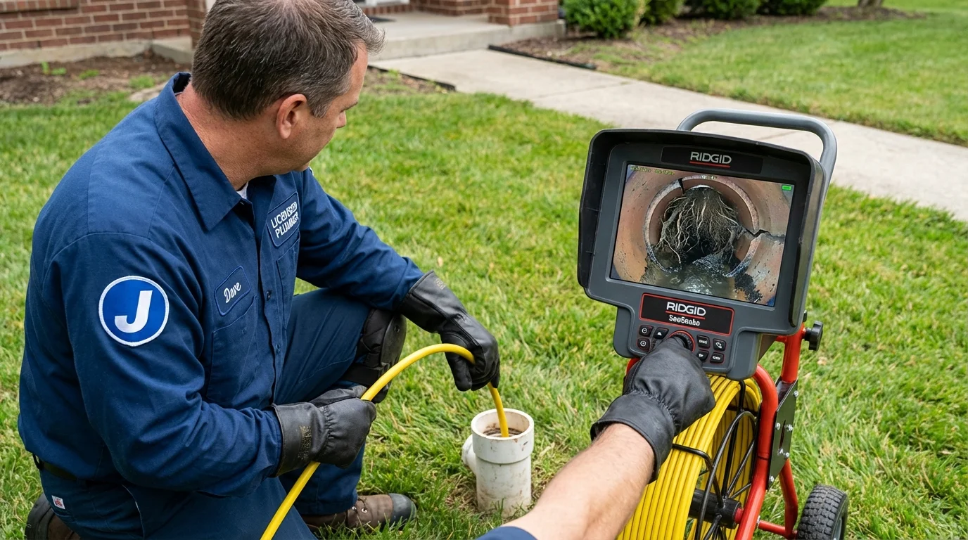 Sewer camera inspection being performed by Johns Plumbing LLC in Knightsen